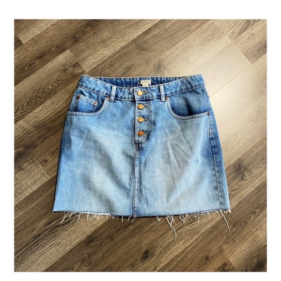 Roxy Dresses & Skirts - ROXY Button Fly Jean Skirt